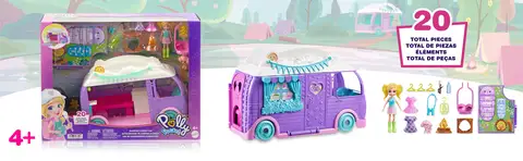 Polly Pocket Juego Y Juguete De Viaje Con 2 Icro Uñecas, Juguete De