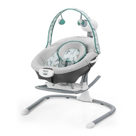 Graco Soothe \'n Sway Infant Swing with Portable Rocker, Binder Gray