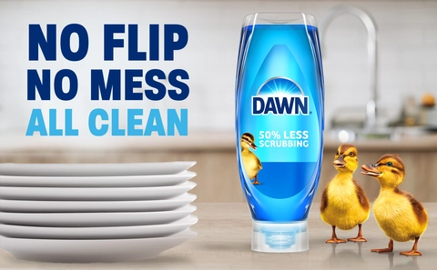 "No flip. No mess. All clean."