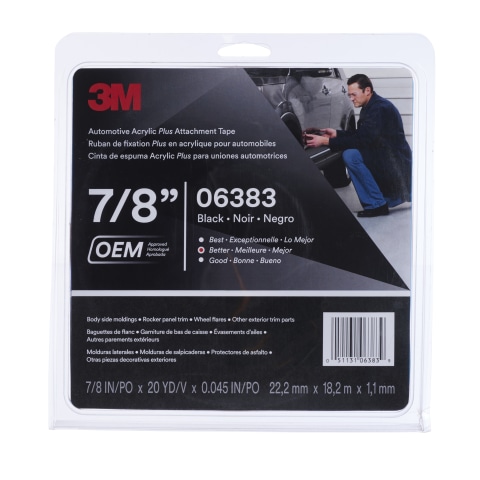 3M - Black Double-Sided Polyethylene Foam Tape: 1/2″ Wide, 20 yd Long, 45  mil Thick, Acrylic Adhesive - 83774380 - MSC Industrial Supply