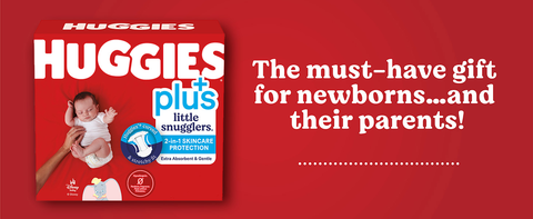 Huggies Little Snugglers Plus baby diapers are the perfect gift for newborn parents