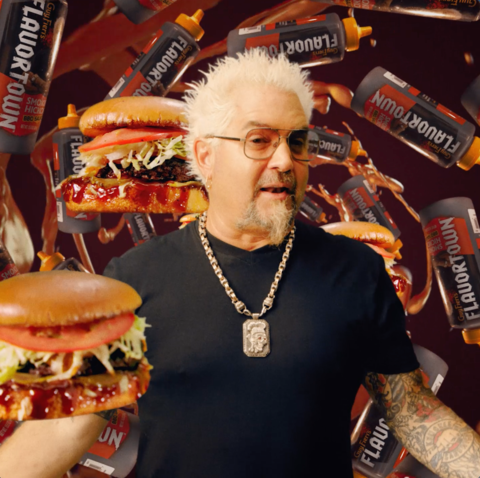 thumbnail video image 2 of Guy Fieri Flavortown Smokin' Hickory Grilling Sauce, Sweet BBQ Glaze for Brisket Ribs and Pulled Pork, 15.5 oz, 2 of 7