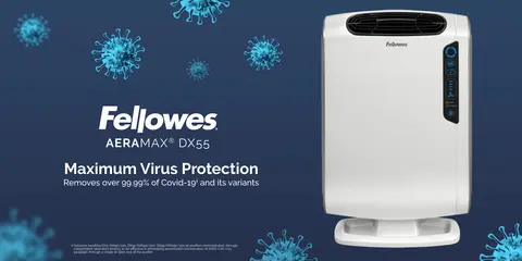 Fellowes AeraMax DX55 Air Purifier with HEPA Filter, Home Fellowes AeraMax DX55 Air Purifier with HEPA Filter, Home
