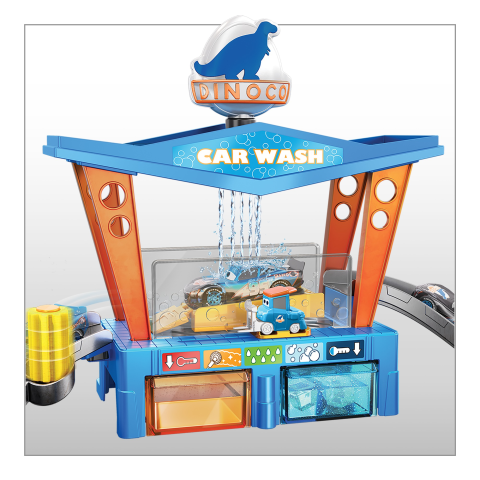 Disney Pixar Cars Color Change Dinoco Car Wash Playset GTK91 MATTEL