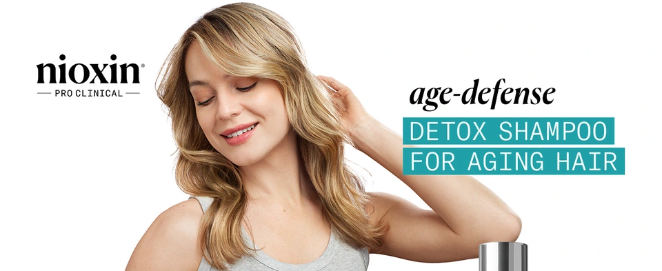 Nioxin Age Defense Shampoo detox shampoo for aging hair