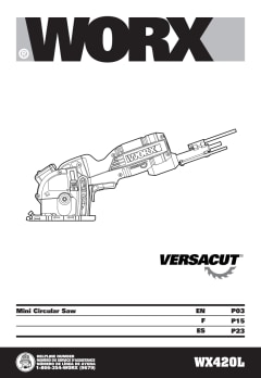 Worx Electric Corded Versacut Compact Circular Saw with Laser