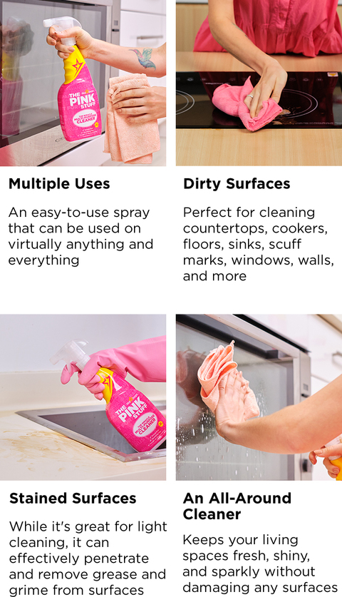  Glone The Pink Stuff - La pasta de limpieza multiusos Miracle  (spray líquido) : Salud y Hogar