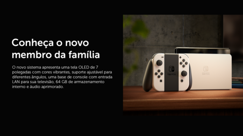 Nintendo Switch OLED White (Novo Modelo) + Acessórios + 1 Jogo