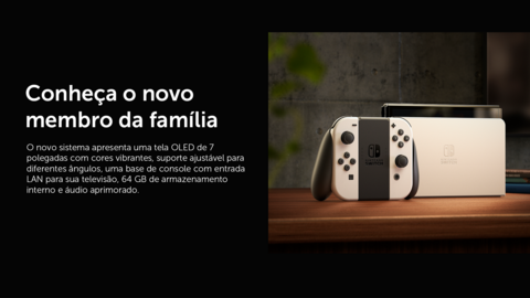 Nintendo Switch Oled 64 Gb + 3 Jogos - Receba Hoje Sp