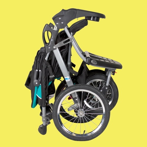 Baby Trend Navigator Double Jogging Stroller, Black and Teal