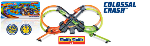 Hot Wheels Action Spiral Speed Crash Track Set, Tall Motorized Track Set  with 3 Crash Zones, Includes 1 Toy Car – StockCalifornia