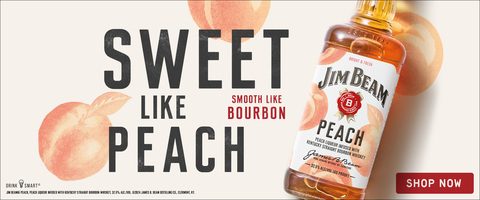 Jim Beam Flavored ABV ml Bourbon 750 Infused Bottle, Peach 32.5% Straight Whiskey