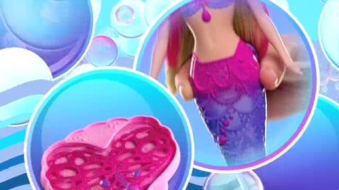 thumbnail video image 2 of Barbie Bubble-tastic Mermaid Doll, 2 of 9