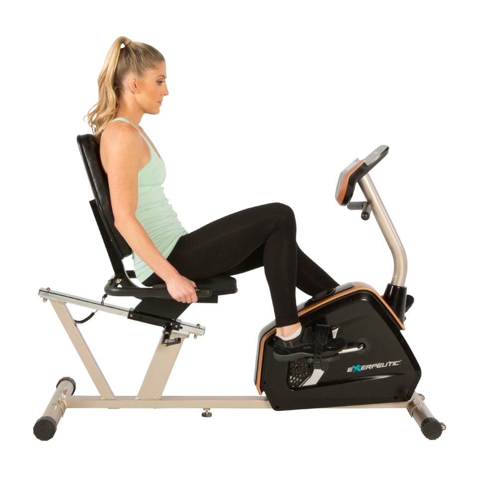 Exerpeutic Recumbent Exercise Bike with Smart Technology and 21