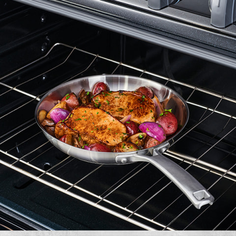 KitchenAid Frying Pan Stainless Steel Impact Bonded Even Heat Base