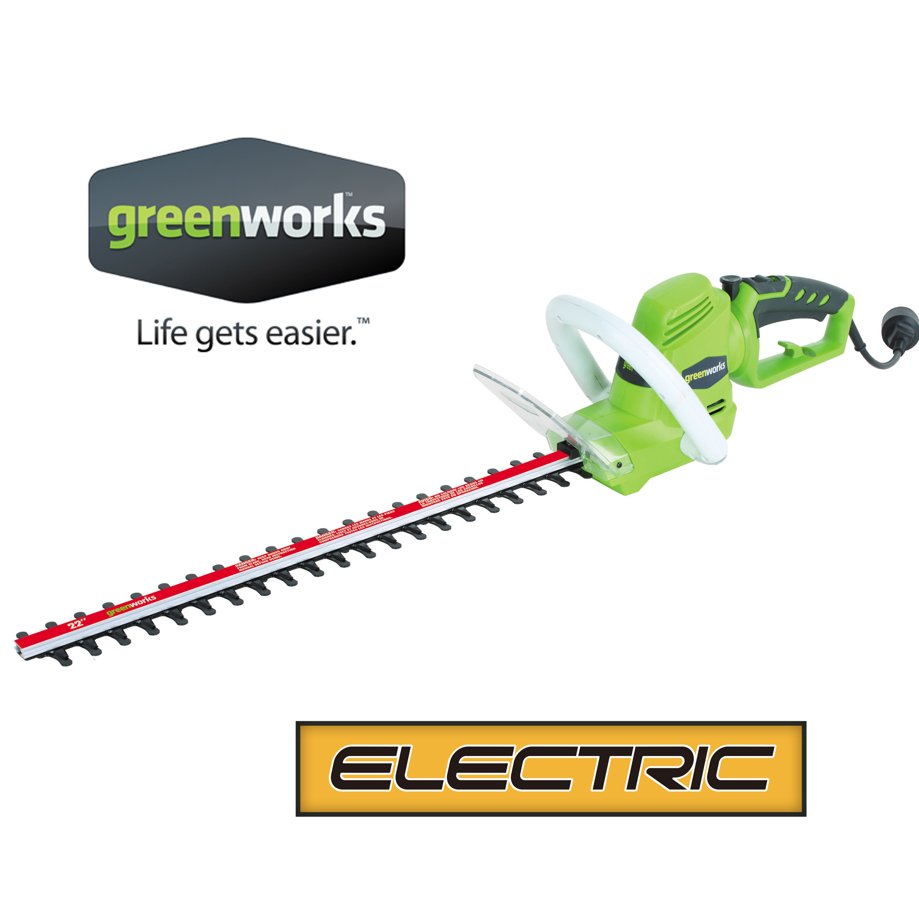 greenworks corded hedge trimmer