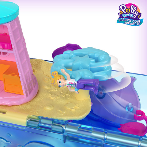 Polly Pocket Sparkle Cove Adventure Island Treasure Chest Playset