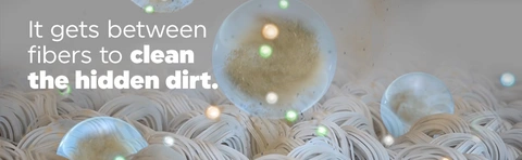 It gets between fibers to clean the hidden dirt
