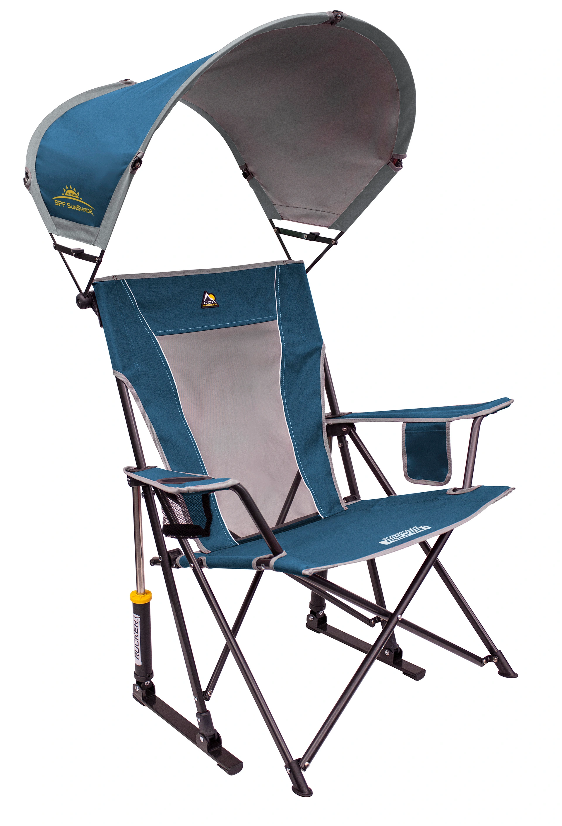 GCI Outdoor SunShade Rocker Foldable Rocking Camp Chair with