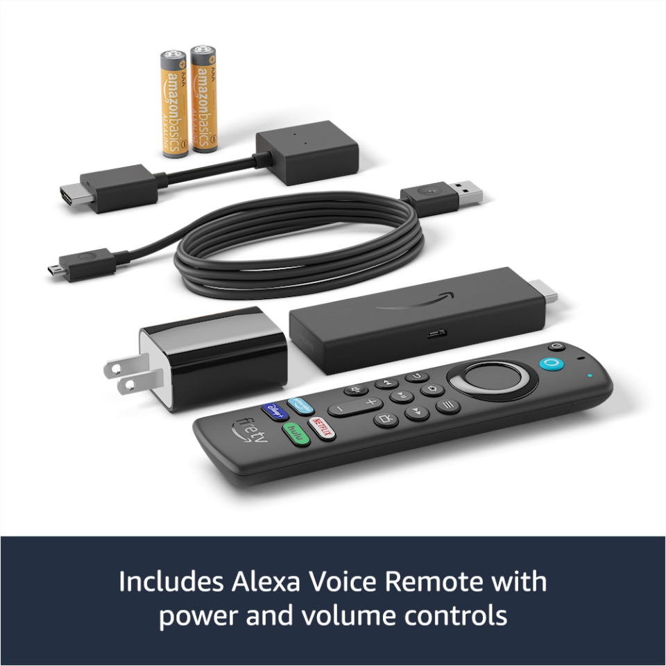 Fire TV Stick 4K - Digital multimedia receiver - 4K - HDR - 8 GB -  black - with Alexa Voice Remote (3rd Generation)