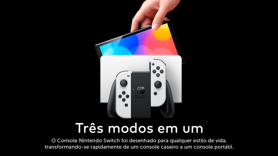 Nintendo Switch Oled - Branco - Modelo Nacional - Nova Era Games e  Informática