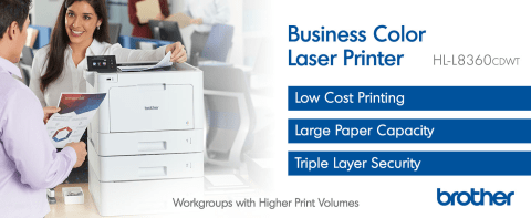 Brother HLL8360CDWT | Business Color Laser Printer with Dual Paper