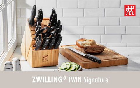 ZWILLING TWIN Signature Chinese Chef Knife, Chinese Cleaver Knife, 7-Inch,  Stainless Steel, Black 