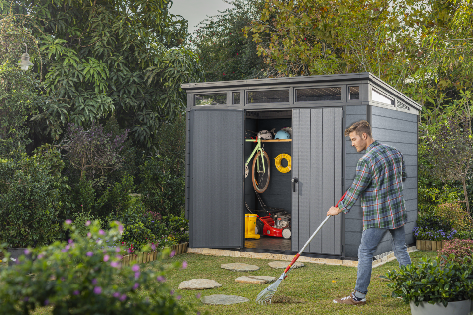 Keter Cortina Shed 9 ft. x 7 ft. Alpha Outlets