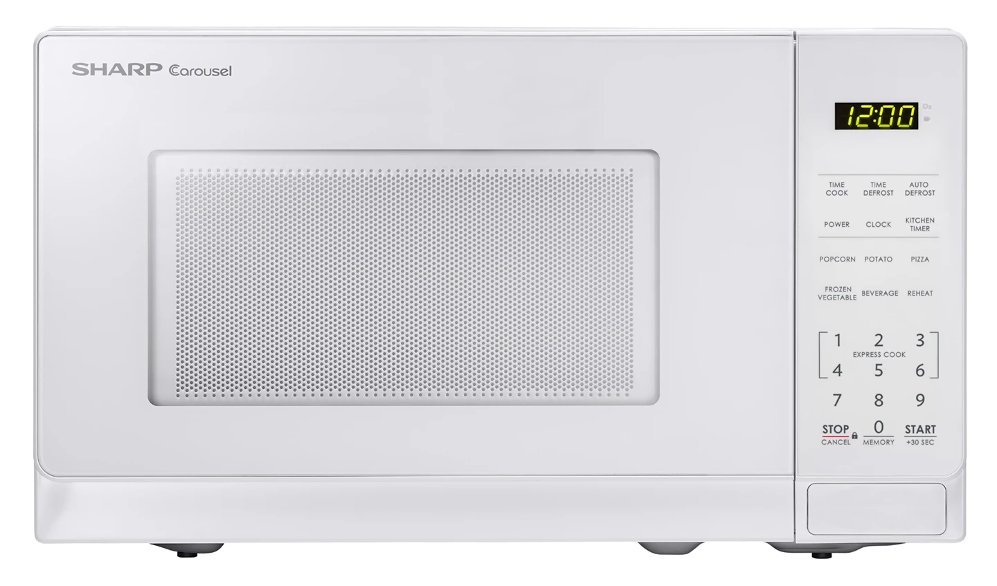 SMC0710BW 0.7 Cu Ft White Carousel Microwave - Sharp
