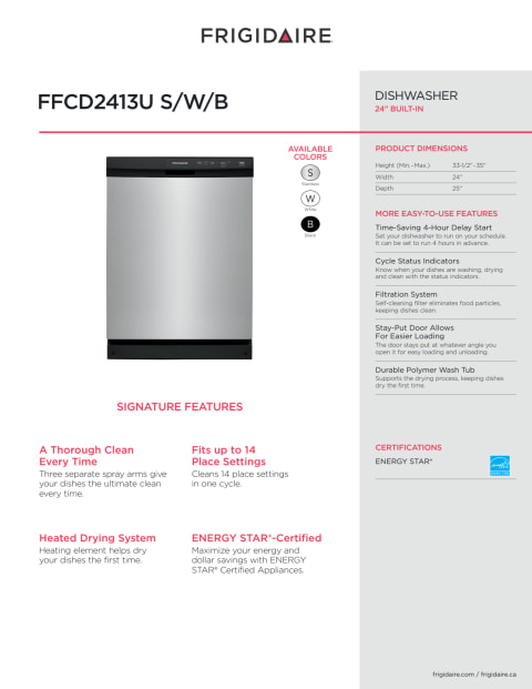 frigidaire ffcd2413uw review
