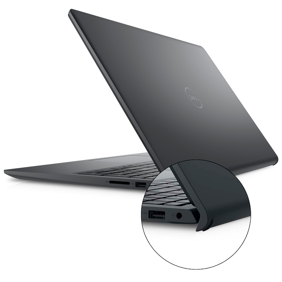 detalhe dobradi&#231;a ergon&#244;mica Inspiron 15