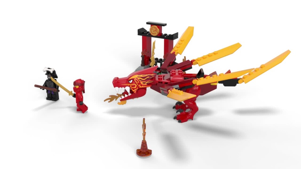 LEGO NINJAGO Legacy Kai’s Fire Dragon 71701 Building Kit (81 Pieces ...