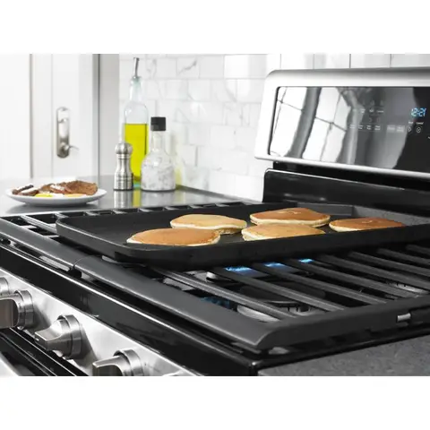 WGG745S0FS Whirlpool 30 Freestanding Gas Range with 5 Sealed Burners Dual Ovens 6 cu. ft. Capacity and Frozen Bake Technology Stainless Steel