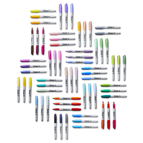 SHARPIE The Ultimate Collection Permanent Markers 65ct Fine Point Assorted  Color 71641207462
