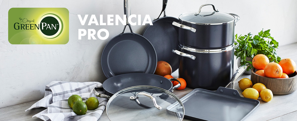 thumbnail video image 2 of GreenPan Valencia Pro Healthy Ceramic Nonstick 2pc Frypan Set, 2 of 12