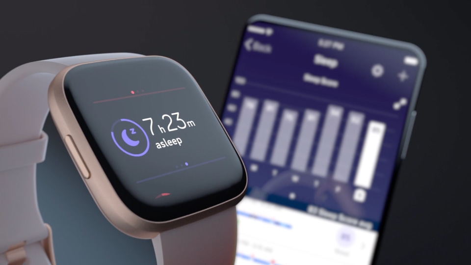 Fitbit Versa 2 Health & Fitness Smartwatch - Petal /Copper Rose 