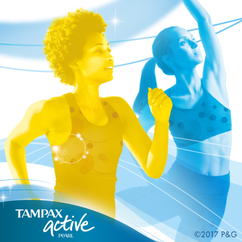 Tampax Pearl Active Plastic, Regular Absorbency, Unscented Tampons