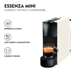 Nespresso Breville Essenza Mini Espresso Machine with 19 bars of pressure  and Aeroccino Milk Frother Pure White BEC250WHT1AUC1 - Best Buy