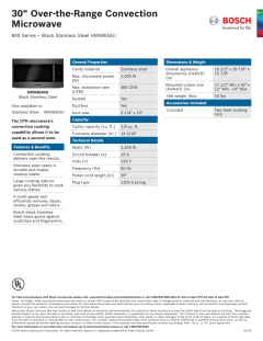 HMV8044C Bosch Fours à micro-ondes