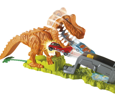 hot wheels yellow dinosaur track