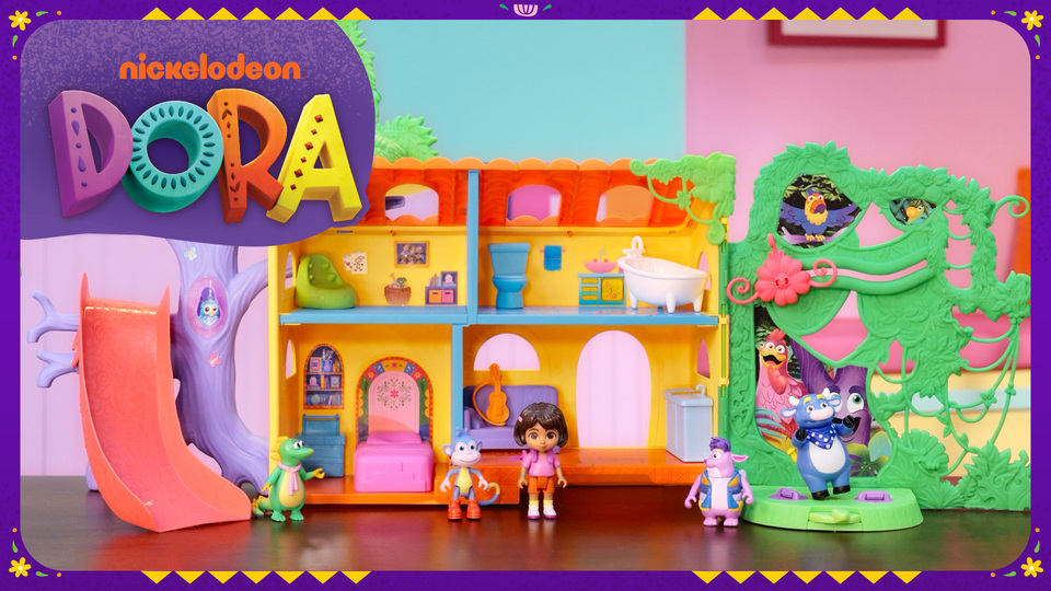 DORA Dora, Explore & Play Rainforest Casita Playset, Dora & Boots