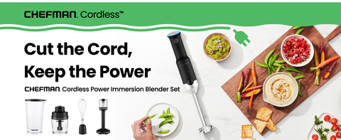  Chefman Cordless Power Portable Immersion Blender, Ice