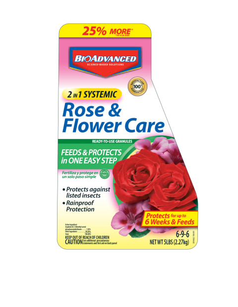 BioAdvanced 2-in-1 Systemic Rose & Flower Care, Granules, 5-Pounds ...