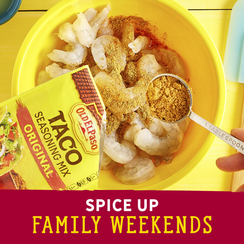 Spice up family gatherings by adding Old El Paso Taco Seasoning Mix to seafood dishes