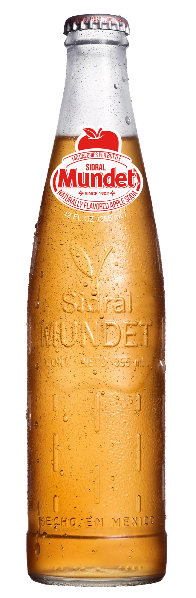 Apple soda Sidral Mundet Apple Soda, 12 fl oz (355ml) Glass Bottle, 1