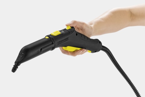 Steam flow control on handle