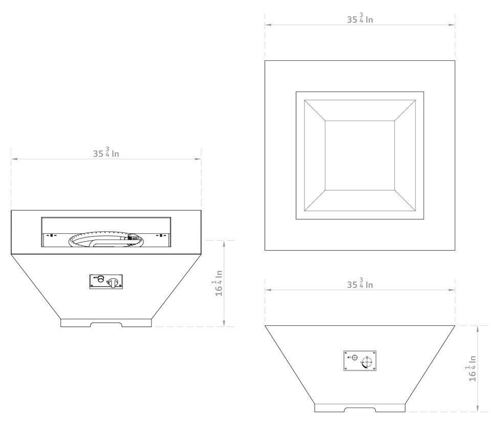 Wedge Dimensions Fire Pit