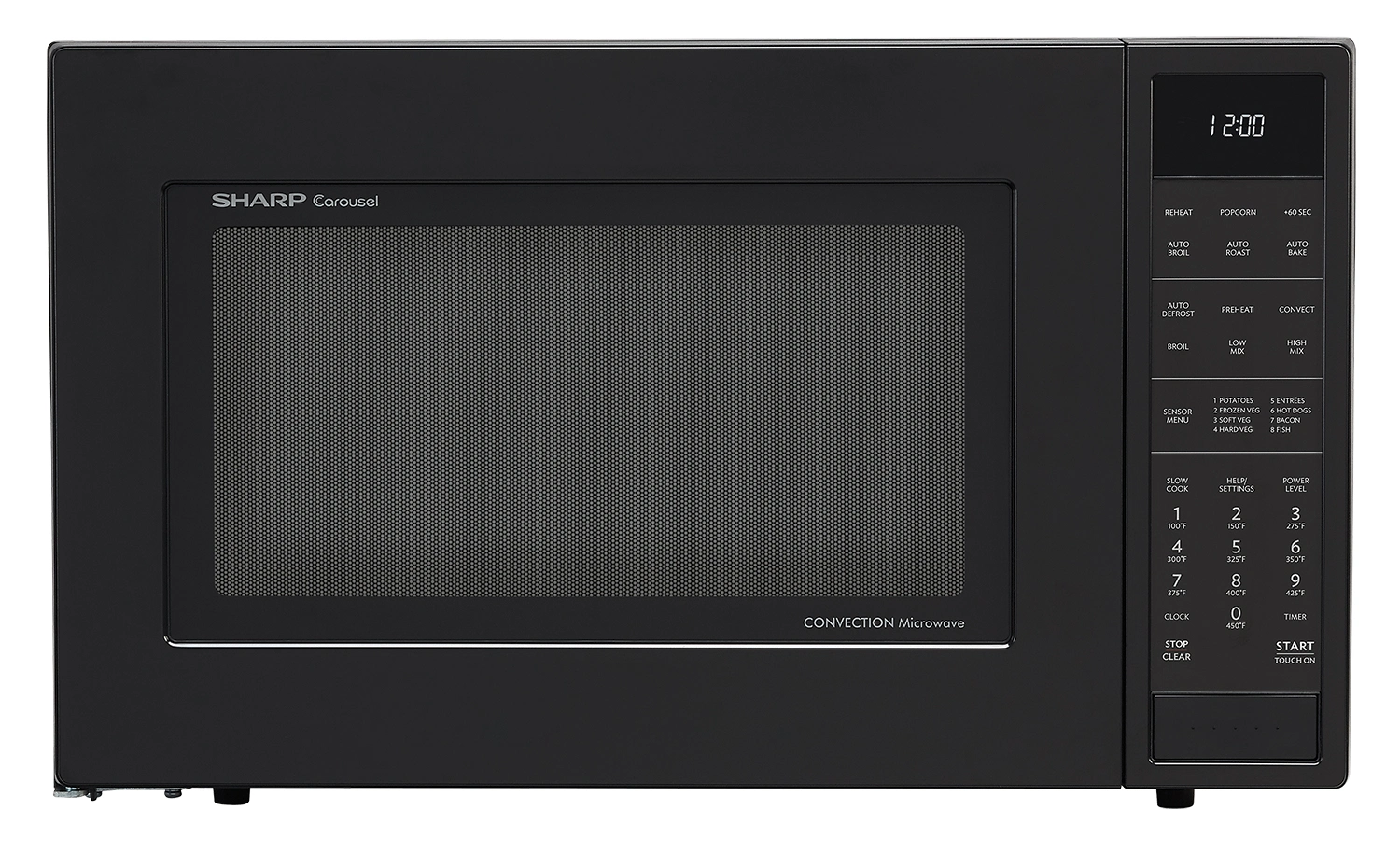 1.5 cu. ft. 900W Sharp Matte Black Carousel Convection Microwave Oven  (SMC1585BB)