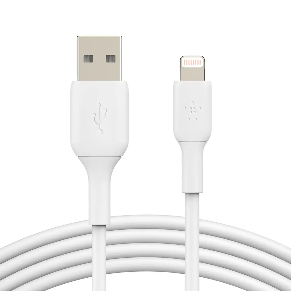 Belkin CAA001BT3MWH Lightning to USB Data Transfer Cable 9.84' White - Thumbnail 2