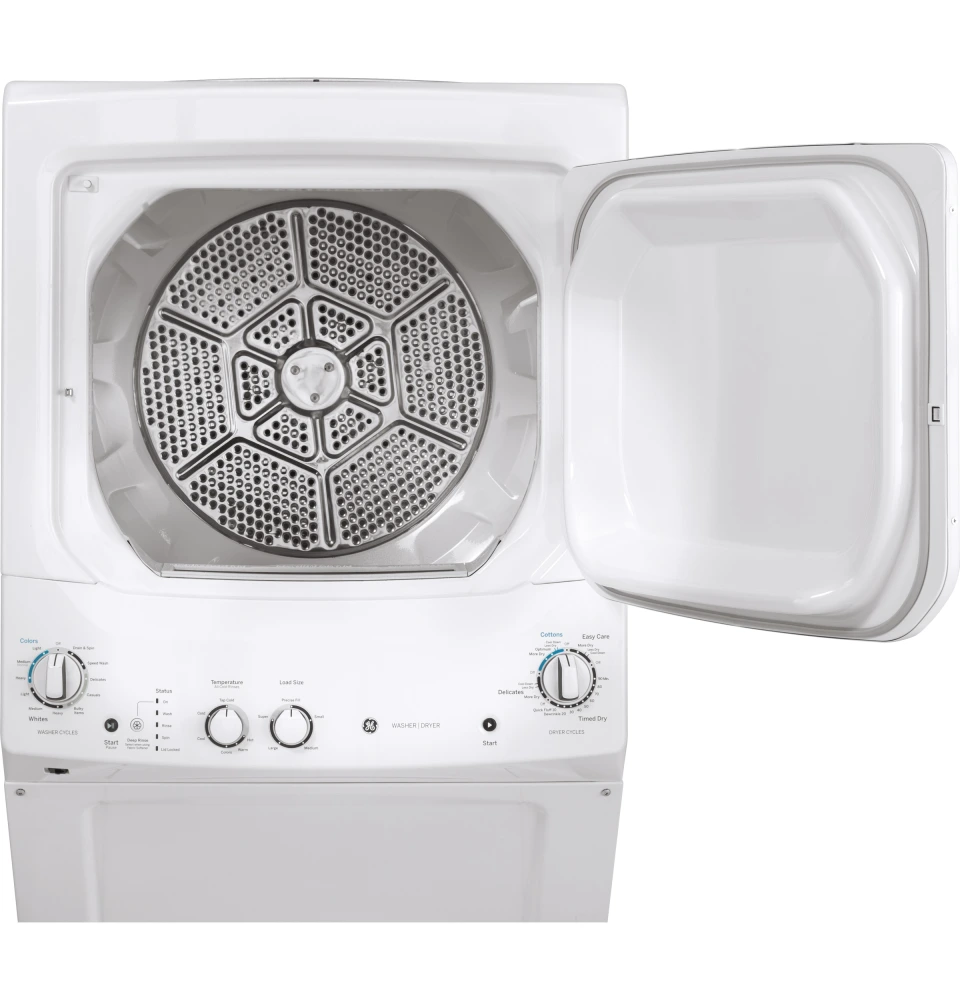 GE 27 Electric Laundry Center White